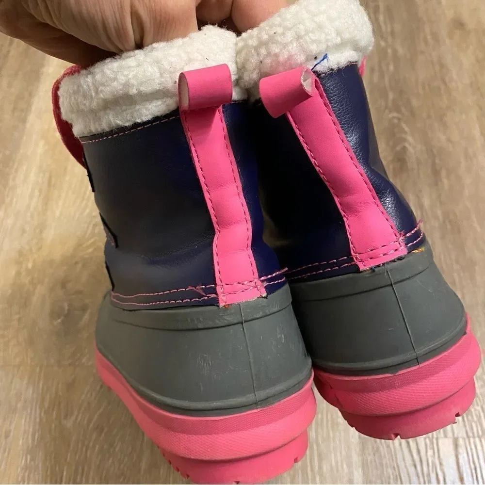 Gymboree kids girls winter snow Boots waterproof duck rain boots faux fur shoe 4
